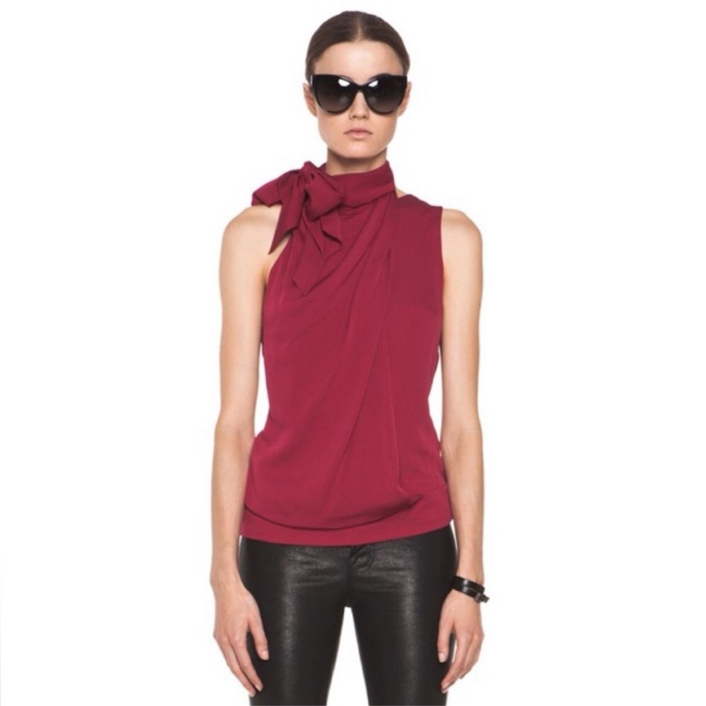 Diane Von Furstenberg Oxblood Red Top